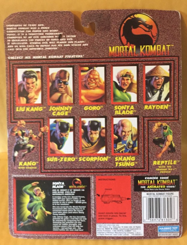 1995 mortal kombat movie edition sonya blade