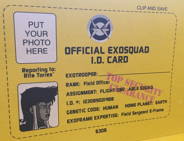 1994 Exosquad Rita Torres with Field Sergeant E-Frame