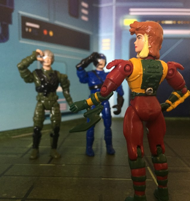 1994 Exosquad Rita Torres with Field Sergeant E-Frame