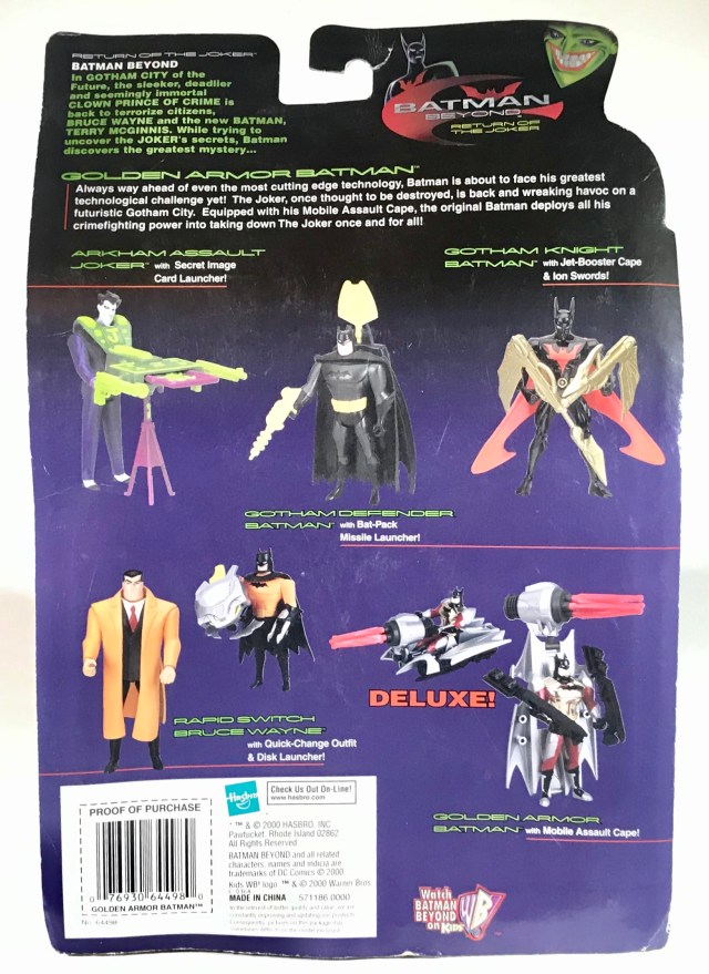 2000 Batman Beyond: Return of the Joker Golden Armor Batman