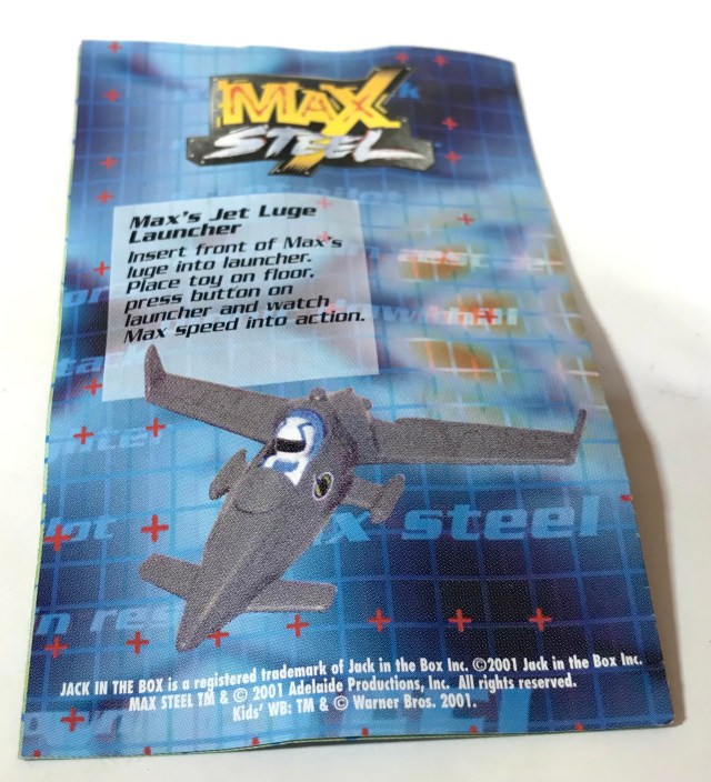 2001 Jack in the Box Kids Meal Max Steel Max's Jet Luge Launcher