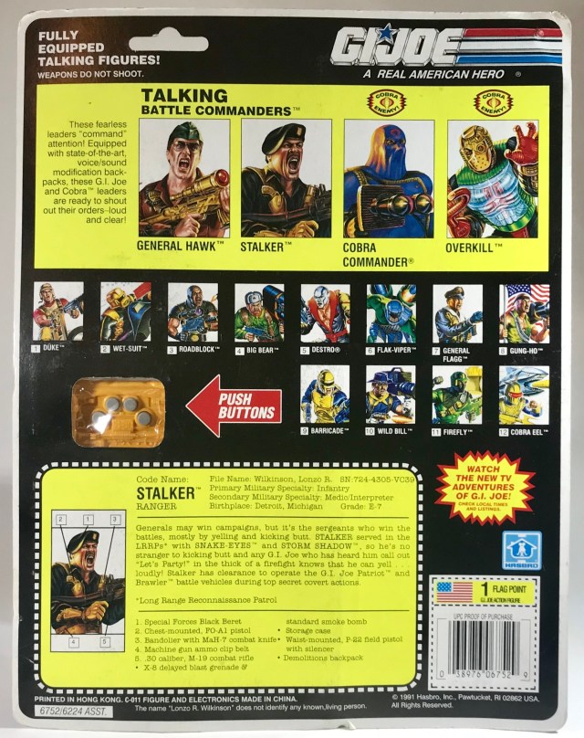 1992 GI Joe Stalker (Talking Battle Commanders)