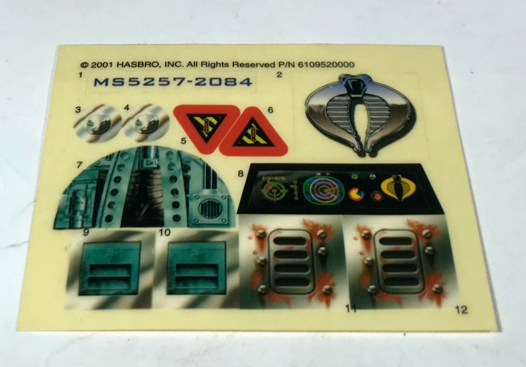 2002 GI Joe Cobra Mantis Sub