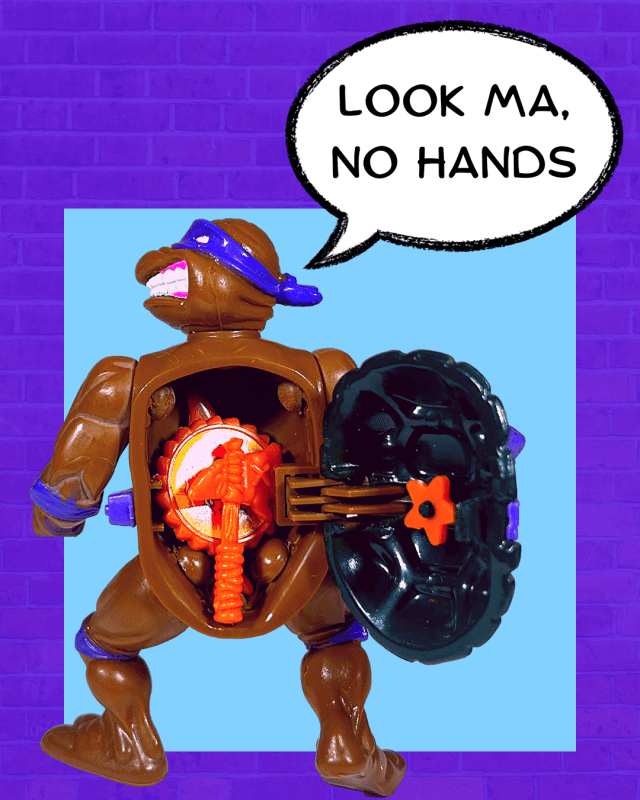 1990 Teenage Mutant Ninja Turtles Storage Shell Donatello